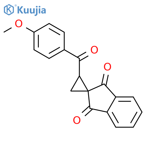 SPIRO[CYCLOPROPANE-1,2'-[2H]INDENE]-1',3'-DIONE, 2-(4-METHOXYBENZOYL)- structure