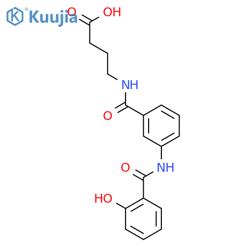 Butanoic acid, 4-[[3-[(2-hydroxybenzoyl)amino]benzoyl]amino]- structure