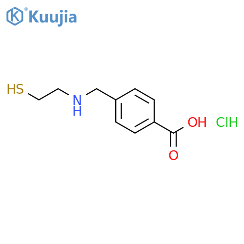 BENZOIC ACID, 4-[[(2-MERCAPTOETHYL)AMINO]METHYL]-, HYDROCHLORIDE structure