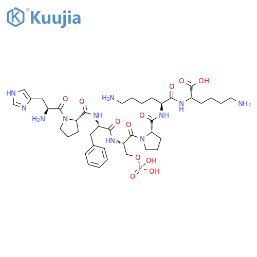 L-Lysine,L-histidyl-L-prolyl-L-phenylalanyl-O-phosphono-L-seryl-L-prolyl-L-lysyl- structure