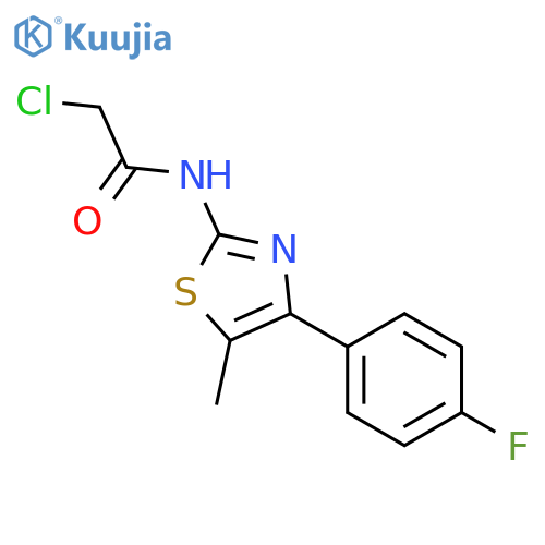 2-Chloro-N-[4-(4-fluoro-phenyl)-5-methyl-thiazol-2-yl]-acetamide structure