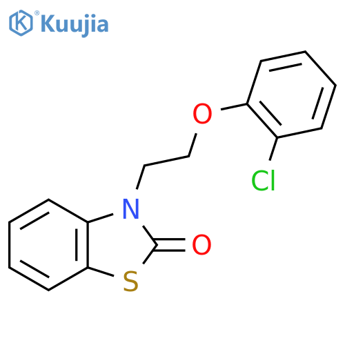 3-[2-(2-chlorophenoxy)ethyl]-2,3-dihydro-1,3-benzothiazol-2-one structure
