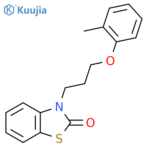 3-3-(2-methylphenoxy)propyl-2,3-dihydro-1,3-benzothiazol-2-one structure