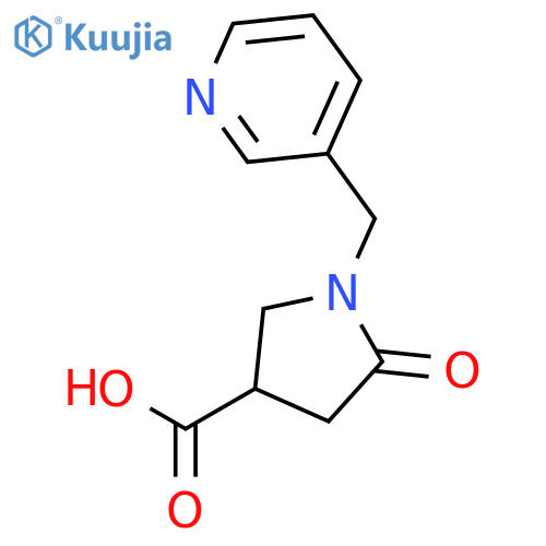 5-oxo-1-(pyridin-3-yl)methylpyrrolidine-3-carboxylic acid structure