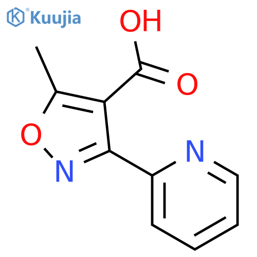 5-methyl-3-(pyridin-2-yl)-1,2-oxazole-4-carboxylic acid structure