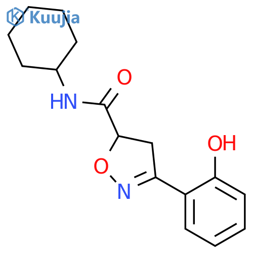 <br>3-(2-Hydroxy-phenyl)-4,5-dihydro-isoxazole-5-carboxylic acid cyclohexylamid e structure