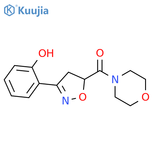 2-[5-(morpholin-4-ylcarbonyl)-4,5-dihydroisoxazol-3-yl]phenol structure