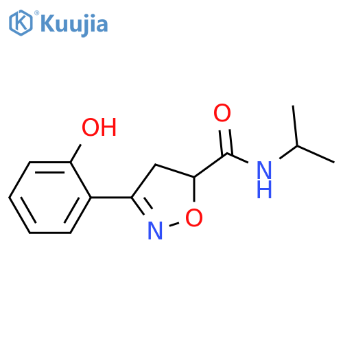 3-(2-Hydroxy-phenyl)-4,5-dihydro-isoxazole-5-carboxylic acid isopropylamide structure