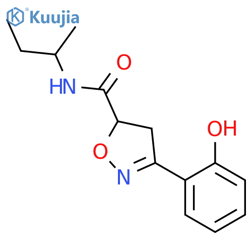 3-(2-Hydroxy-phenyl)-4,5-dihydro-isoxazole-5-carboxylic acid sec-butylamide structure