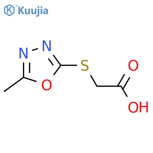 (5-Methyl-1,3,4-oxadiazol-2-yl)thioacetic Acid structure