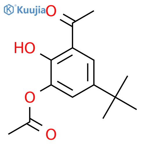 Ethanone, 1-[3-(acetyloxy)-5-(1,1-dimethylethyl)-2-hydroxyphenyl]- structure