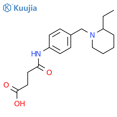 N-[4-(2-Ethyl-piperidin-1-ylmethyl)-phenyl]-succinamic acid structure