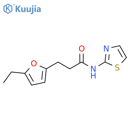 3-(5-ethylfuran-2-yl)-N-(1,3-thiazol-2-yl)propanamide structure