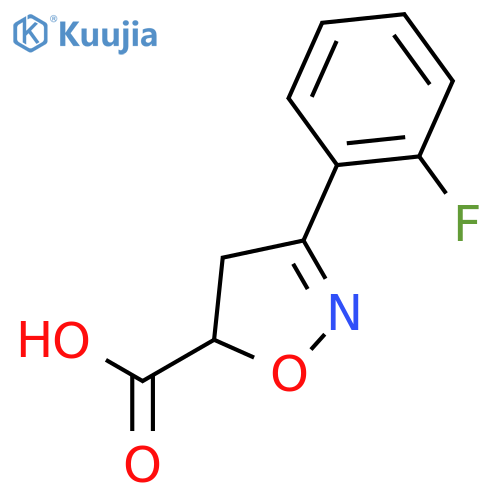 3-(2-fluorophenyl)-4,5-dihydroisoxazole-5-carboxylic Acid structure
