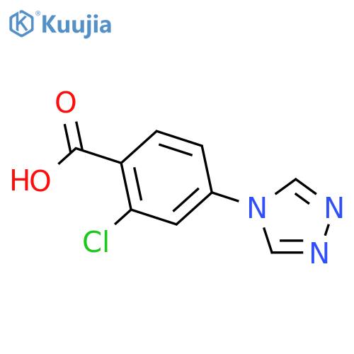2-chloro-4-(4{H}-1,2,4-triazol-4-yl)benzoic Acid structure