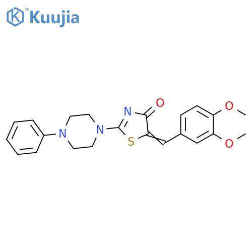(5Z)-5-(3,4-dimethoxyphenyl)methylidene-2-(4-phenylpiperazin-1-yl)-4,5-dihydro-1,3-thiazol-4-one structure