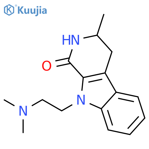 9-[2-(dimethylamino)ethyl]-3-methyl-2,3,4,9-tetrahydro-1H-beta-carbolin-1-one structure
