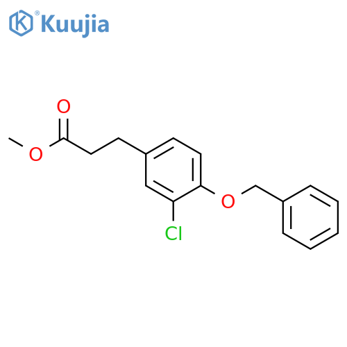BENZENEPROPANOIC ACID, 3-CHLORO-4-(PHENYLMETHOXY)-, METHYL ESTER structure