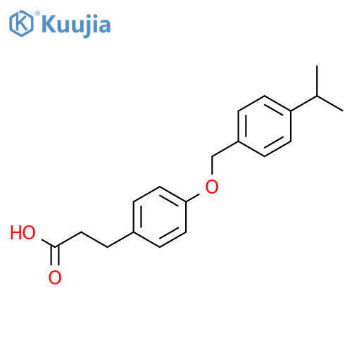 Benzenepropanoic acid, 4-[[4-(1-methylethyl)phenyl]methoxy]- structure
