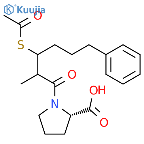 L-Proline, 1-[3-(acetylthio)-2-methyl-1-oxo-6-phenylhexyl]- structure