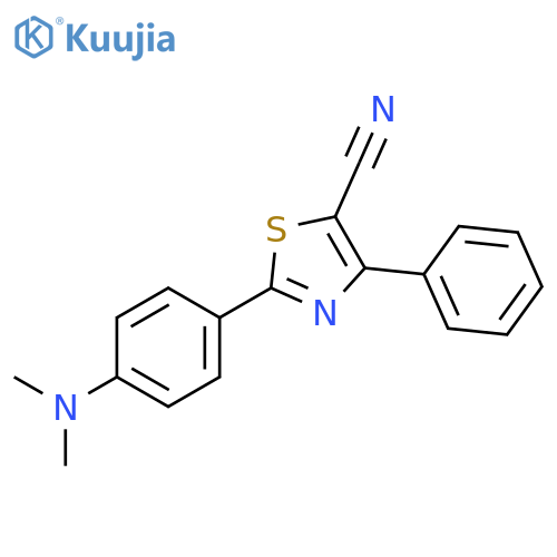 5-Thiazolecarbonitrile, 2-[4-(dimethylamino)phenyl]-4-phenyl- structure