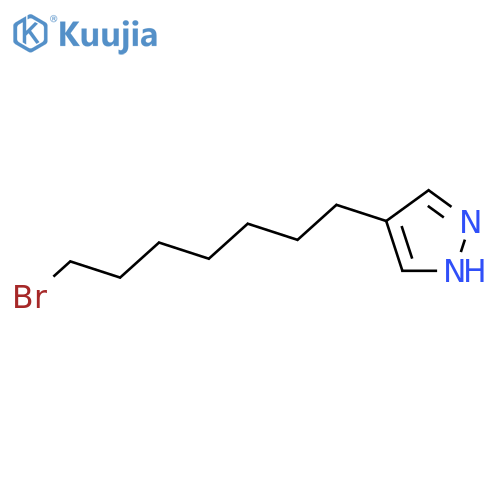 1H-Pyrazole, 4-(7-bromoheptyl)- structure