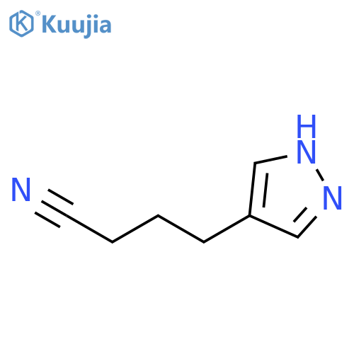 4-(1H-pyrazol-4-yl)butanenitrile structure