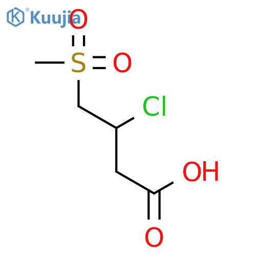 Butanoic acid, 3-chloro-4-(methylsulfonyl)- structure