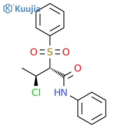 Butanamide, 3-chloro-N-phenyl-2-(phenylsulfonyl)-, (R*,S*)- structure