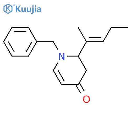 4(1H)-PYRIDINONE, 2,3-DIHYDRO-2-(1-METHYL-1-BUTENYL)-1-(PHENYLMETHYL)- structure
