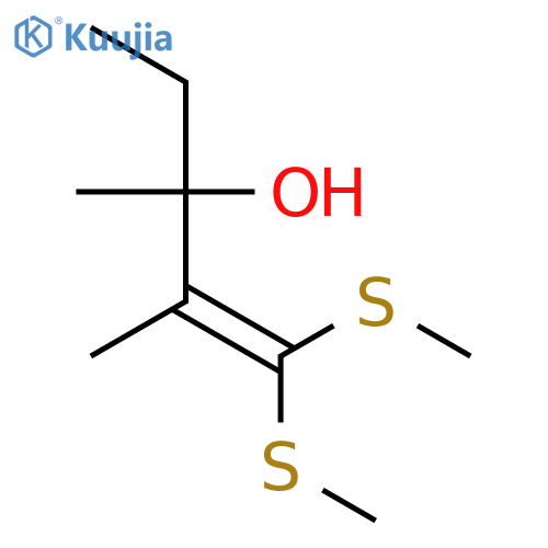 2,3-Dimethyl-1,1-bis(methylsulfanyl)pent-1-en-3-ol structure