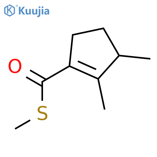 1-CYCLOPENTENE-1-CARBOTHIOIC ACID, 2,3-DIMETHYL-, S-METHYL ESTER structure