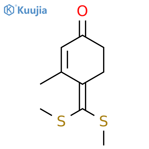 2-Cyclohexen-1-one, 4-[bis(methylthio)methylene]-3-methyl- structure