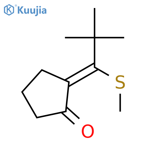 2-[2,2-Dimethyl-1-(methylsulfanyl)propylidene]cyclopentan-1-one structure