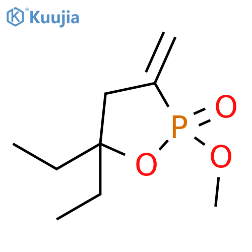 1,2-Oxaphospholane, 5,5-diethyl-2-methoxy-3-methylene-, 2-oxide structure