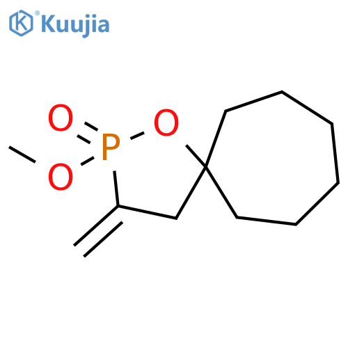 1-Oxa-2-phosphaspiro[4.6]undecane, 2-methoxy-3-methylene-, 2-oxide structure