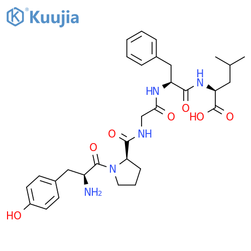 L-LEUCINE, L-TYROSYL-D-PROLYLGLYCYL-L-PHENYLALANYL- structure