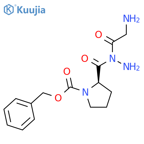 Glycine, N-[1-[(phenylmethoxy)carbonyl]-D-prolyl]-, hydrazide structure