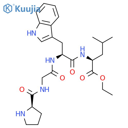 L-Leucine, N-[N-(N-D-prolylglycyl)-L-tryptophyl]-, ethyl ester structure