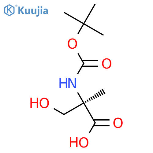 (R)-2-((tert-Butoxycarbonyl)amino)-3-hydroxy-2-methylpropanoic acid structure