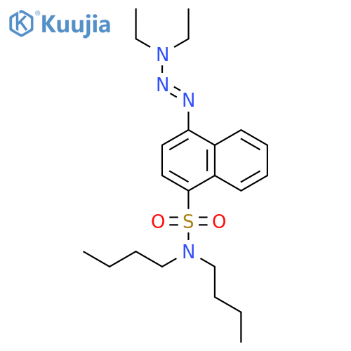 1-NAPHTHALENESULFONAMIDE, N,N-DIBUTYL-4-(3,3-DIETHYL-1-TRIAZENYL)- structure