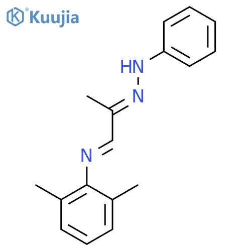 2-PROPANONE, 1-[(2,6-DIMETHYLPHENYL)IMINO]-, PHENYLHYDRAZONE structure