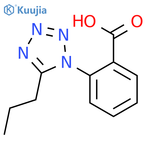Benzoic acid, 2-(5-propyl-1H-tetrazol-1-yl)- structure