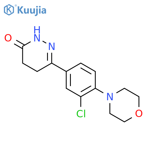 3(2H)-Pyridazinone, 6-[3-chloro-4-(4-morpholinyl)phenyl]-4,5-dihydro- structure