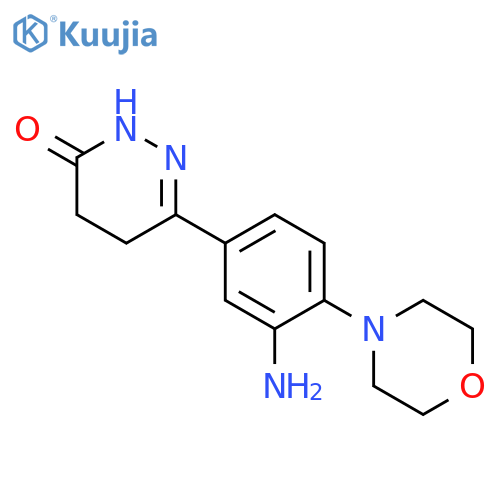 3(2H)-Pyridazinone, 6-[3-amino-4-(4-morpholinyl)phenyl]-4,5-dihydro- structure