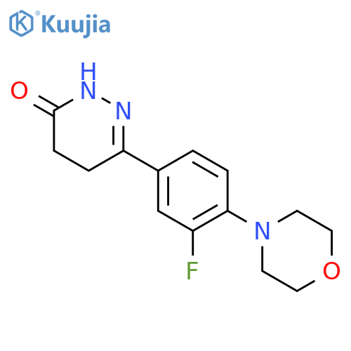 3(2H)-Pyridazinone, 6-[3-fluoro-4-(4-morpholinyl)phenyl]-4,5-dihydro- structure