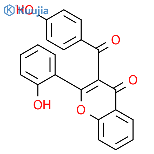 4H-1-Benzopyran-4-one, 3-(4-hydroxybenzoyl)-2-(2-hydroxyphenyl)- structure