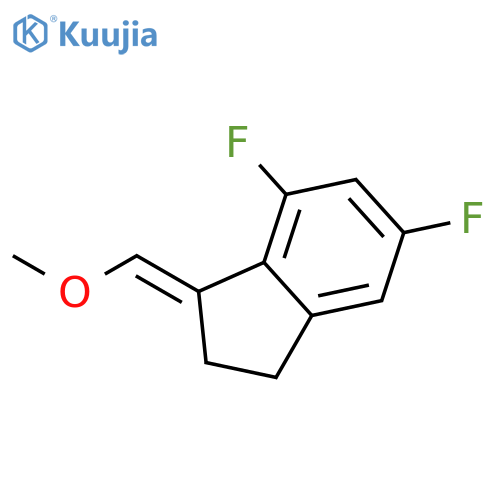 1H-INDENE, 5,7-DIFLUORO-2,3-DIHYDRO-1-(METHOXYMETHYLENE)-, (Z)- structure