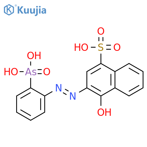1-NAPHTHALENESULFONIC ACID, 3-[(2-ARSONOPHENYL)AZO]-4-HYDROXY- structure