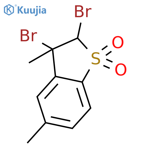 BENZO[B]THIOPHENE, 2,3-DIBROMO-2,3-DIHYDRO-3,5-DIMETHYL-, 1,1-DIOXIDE structure